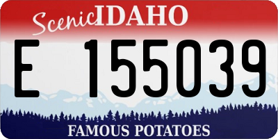 ID license plate E155039