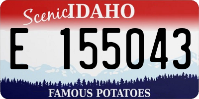 ID license plate E155043