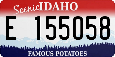 ID license plate E155058