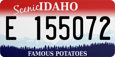 ID license plate E155072