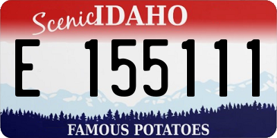 ID license plate E155111
