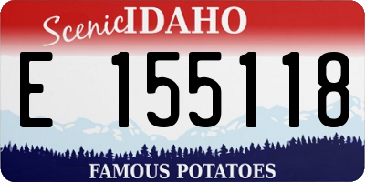 ID license plate E155118