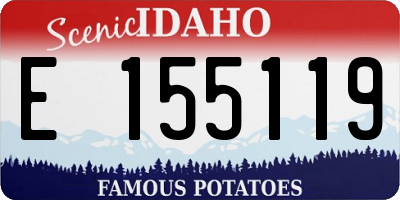 ID license plate E155119