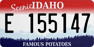 ID license plate E155147