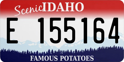 ID license plate E155164