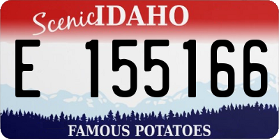 ID license plate E155166