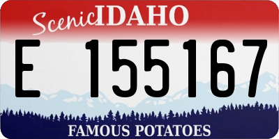 ID license plate E155167