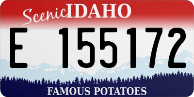 ID license plate E155172
