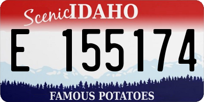 ID license plate E155174