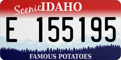 ID license plate E155195