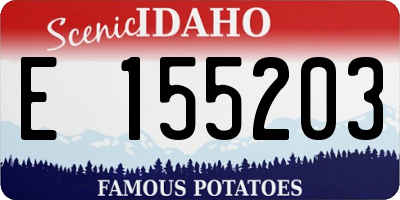 ID license plate E155203