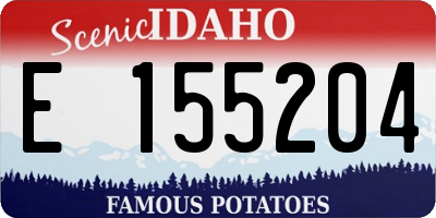 ID license plate E155204