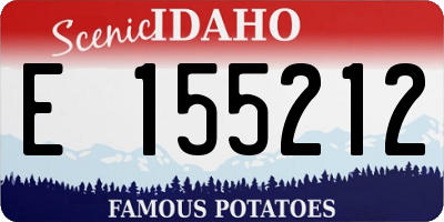 ID license plate E155212