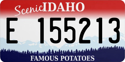 ID license plate E155213