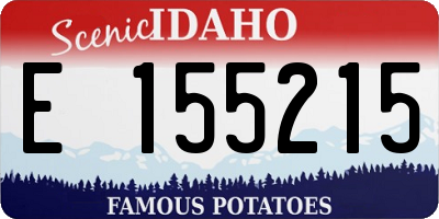 ID license plate E155215