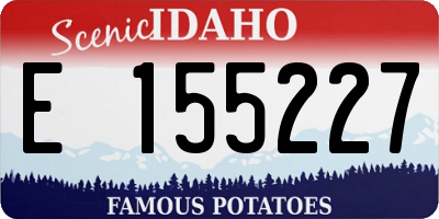 ID license plate E155227