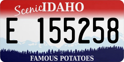 ID license plate E155258