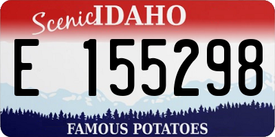 ID license plate E155298