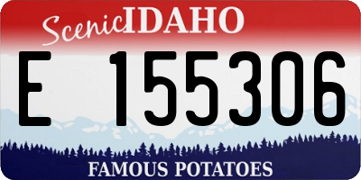 ID license plate E155306