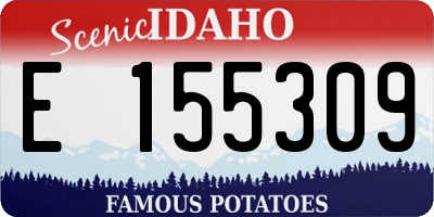 ID license plate E155309