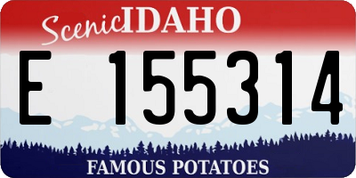 ID license plate E155314