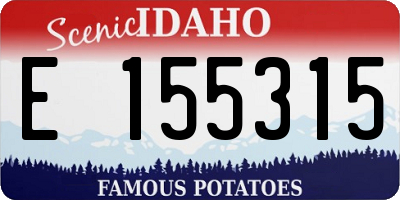 ID license plate E155315