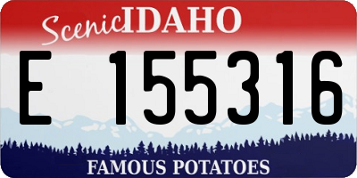 ID license plate E155316