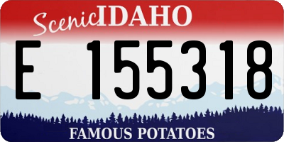 ID license plate E155318