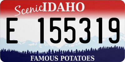 ID license plate E155319