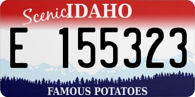 ID license plate E155323