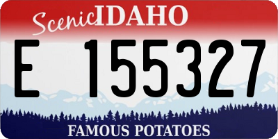 ID license plate E155327