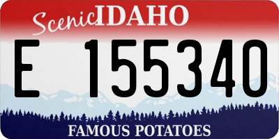 ID license plate E155340