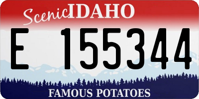 ID license plate E155344