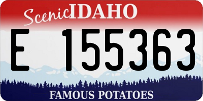 ID license plate E155363