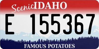ID license plate E155367