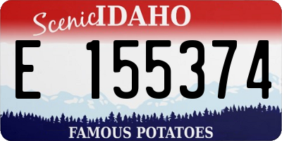 ID license plate E155374