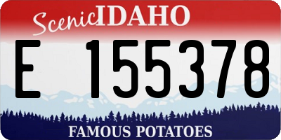 ID license plate E155378