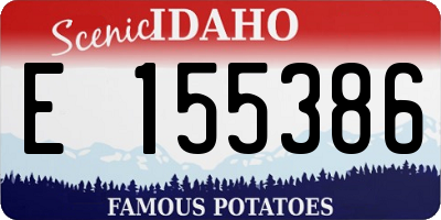 ID license plate E155386