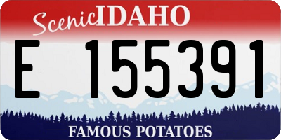 ID license plate E155391