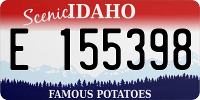 ID license plate E155398