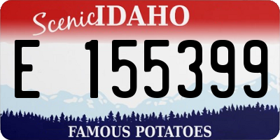ID license plate E155399
