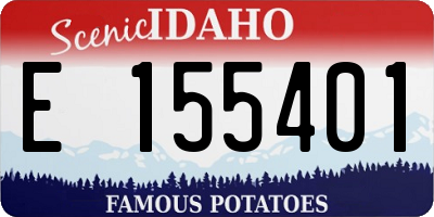 ID license plate E155401