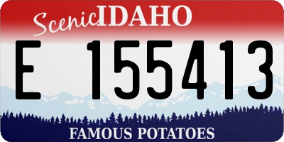 ID license plate E155413