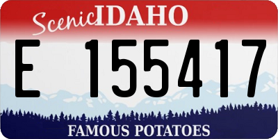 ID license plate E155417