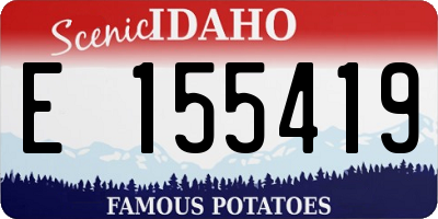 ID license plate E155419