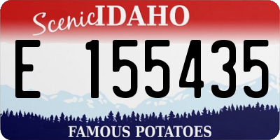 ID license plate E155435