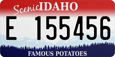 ID license plate E155456