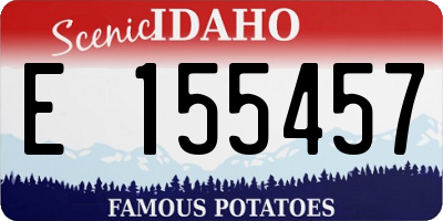 ID license plate E155457