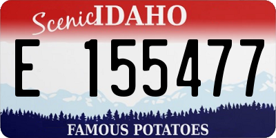 ID license plate E155477