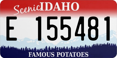 ID license plate E155481